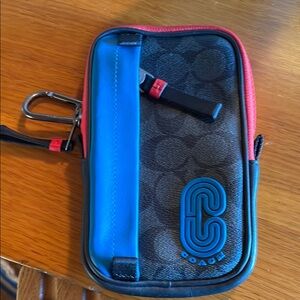 Coach Black and Blue Wristlet